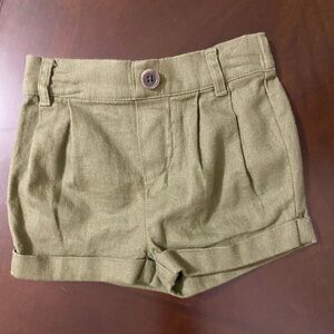 Olive Green Baby Shorts